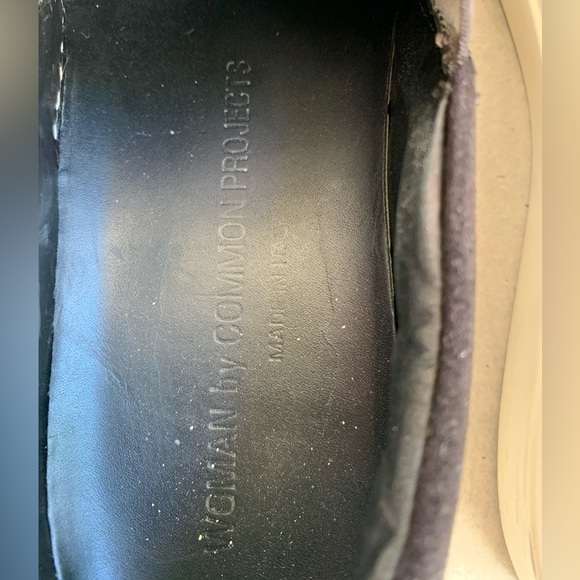 Woman by common projects black suede sneakers pull on size 7 - Picture 4 of 7